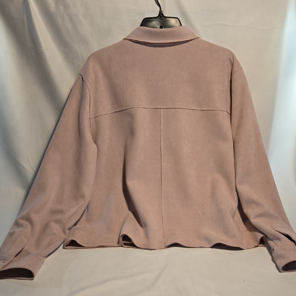 Tribal Jeans Dusty Pink Ultrasuede Utility Jacket - Picture 4 of 11
